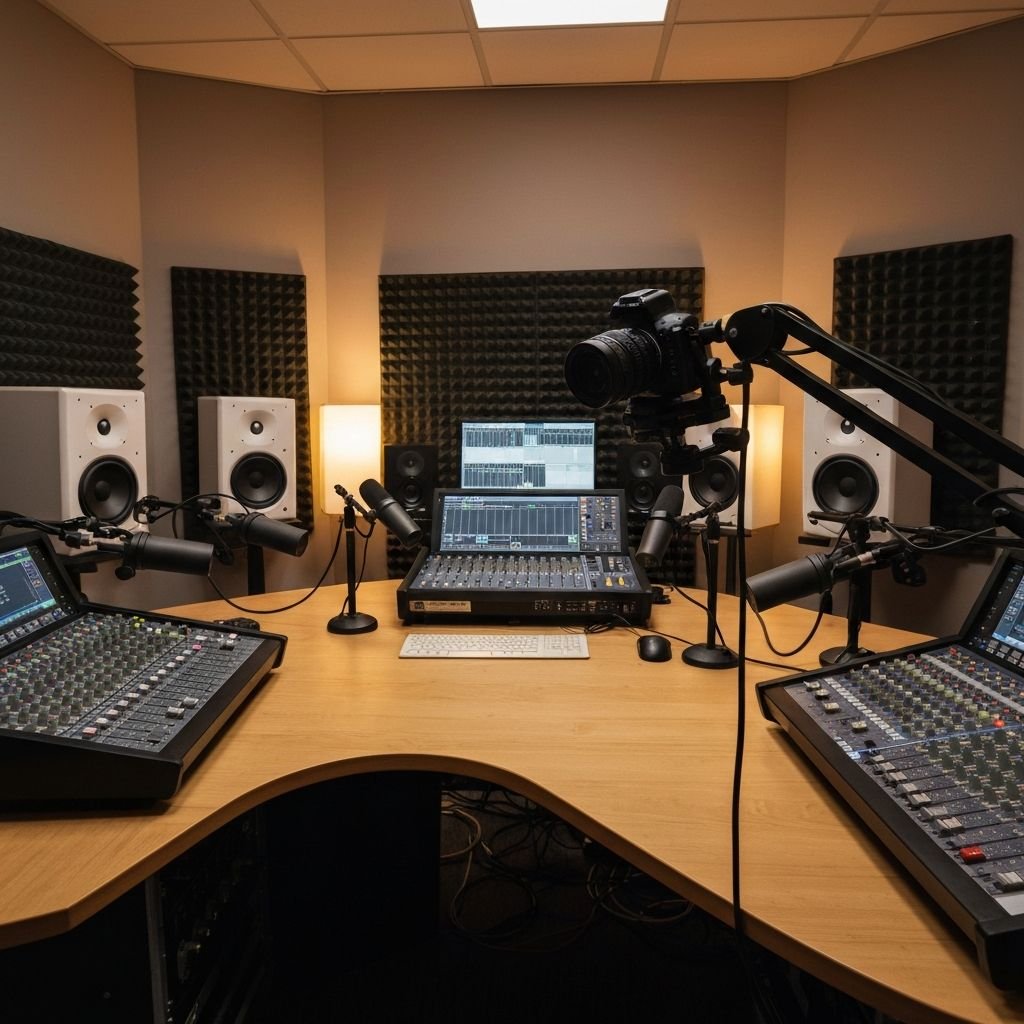 Professional podcast and video studio